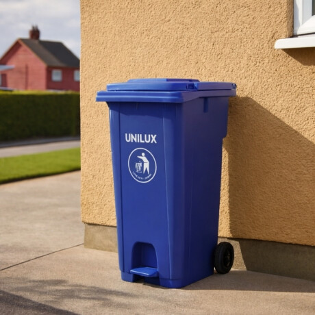 CONTENEDOR DE BASURA CON RUEDAS 240 LITROS Contenedor de Basura con Ruedas 240 Litros Azul