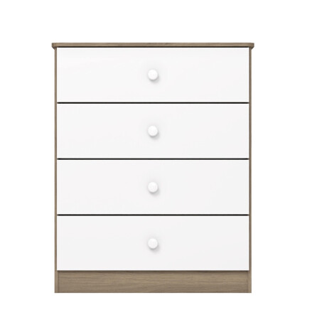 CÓMODA CAJONERA GUARDARROPA 4 CAJONES COLOR MADERA