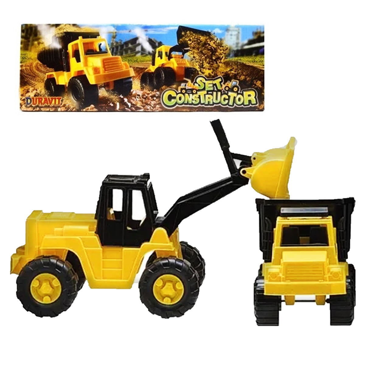 Juguete Camión Volcador Y Excavadora Duravit P/Niños 