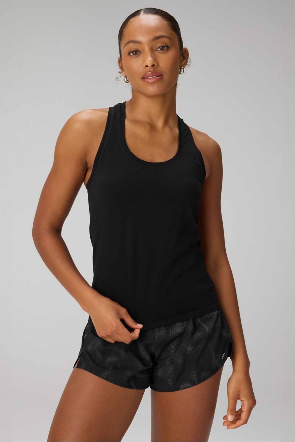 Top Feather Tech+ Racerback Mujer Black