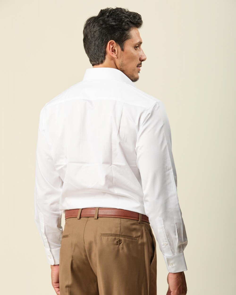 Camisa Verelli Vestir Algodón Manga Larga Blanco