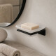 JABONERA COMBINADA METAL MATE NEGRO PARA BAÑO ACERO NEGRO