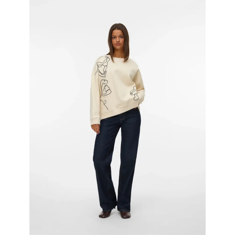 VMIVALO LS OVERSIZE SWEATSHIRT JRS GA BIRCH