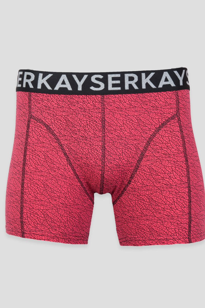 BOXER DE ALGODÓN ESTAMPADO ROSA CORAL