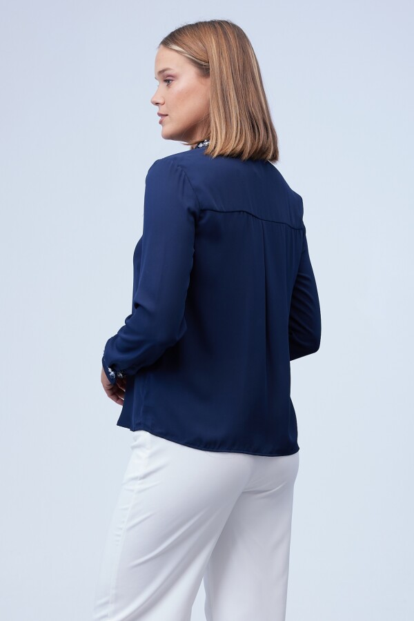 Camisa Aplique AZUL/MULTI