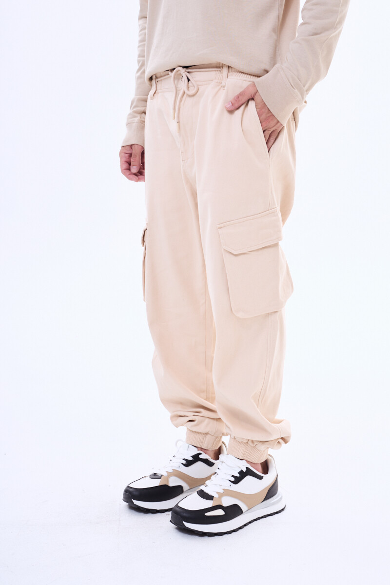 Pantalon de gabardina Rocha Beige