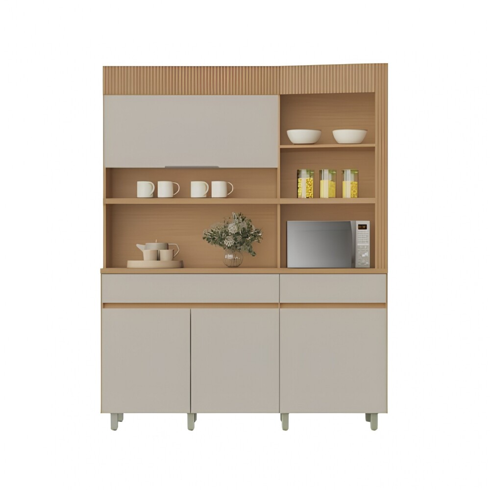 Mueble Modular 3 Cuerpos REALEZA Marron/Gris