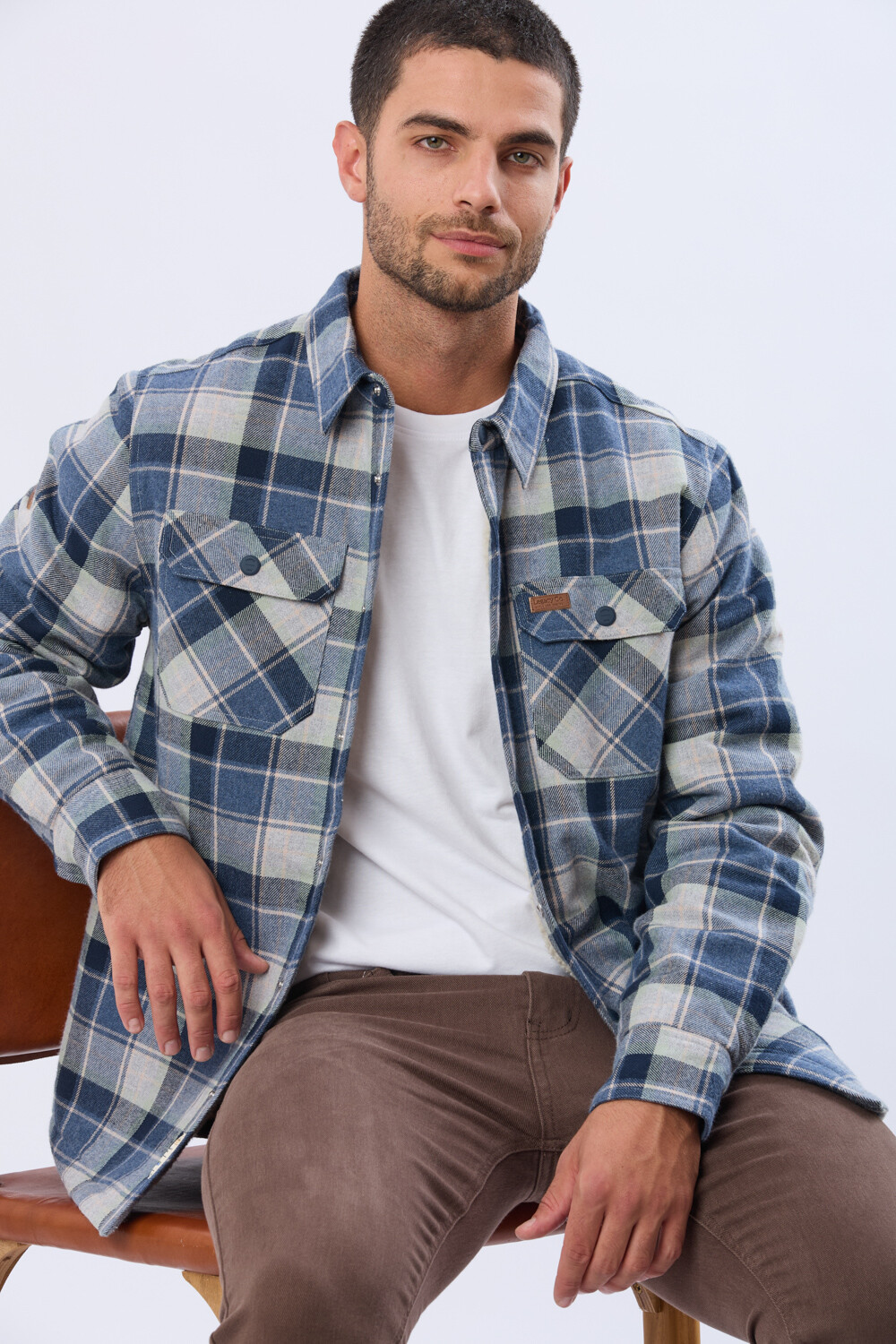 CAMPERA LEÑADORA CON CORDERITO Denim