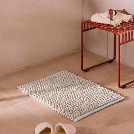 Alfombra Estilo Buclé Decorativa Interior Suave Moderna Blanco