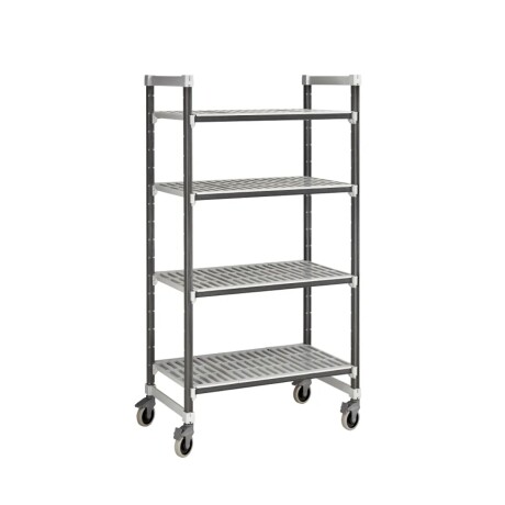 Estanteria de Plastico con Ruedas 4 Estantes 91.5 x 46 x 177 cm Estanteria de Plastico con Ruedas 4 Estantes 91.5 x 46 x 177 cm