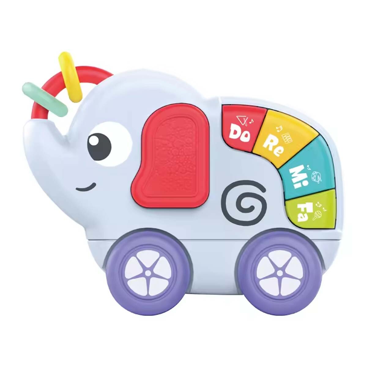 Piano Autito Elefante Musical Auto Juguete para Bebé Huanger - Multicolor 