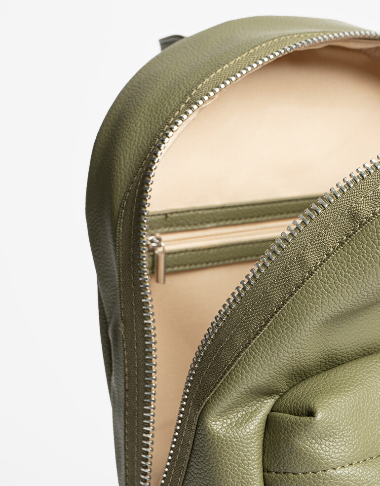 Mochilas Urbanas Mochila Doble Bolsillo - Verde Militar