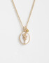 Cadena Corta con Dije Flores Collar Corto Con Flores - Dorado