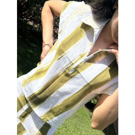 Top Zip Print Pistacho