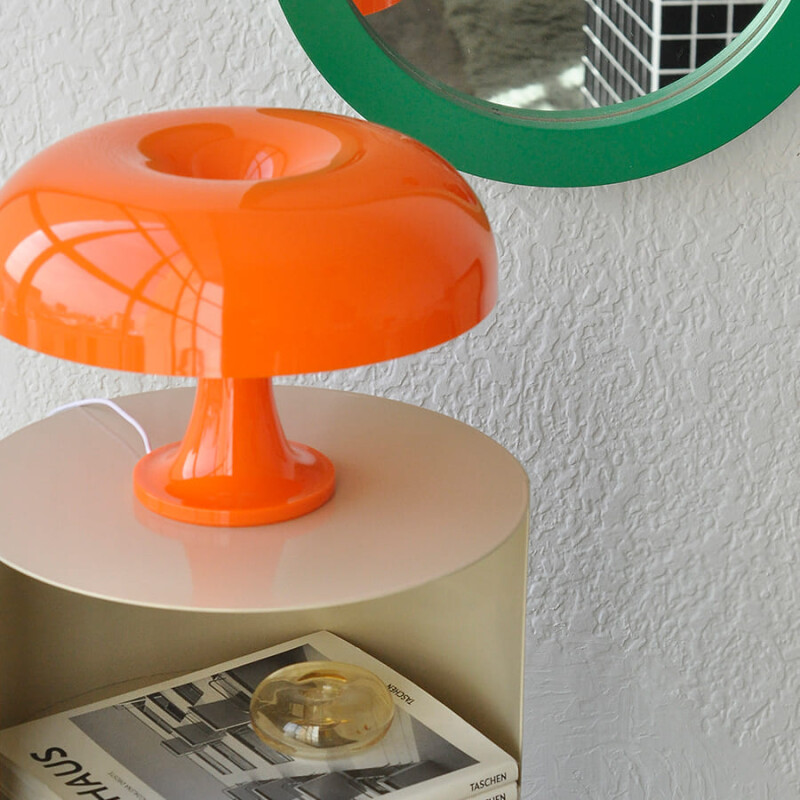 Lampara de mesa retro Mushroom naranja