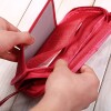 Porta documentos para pasaporte viaje fucsia