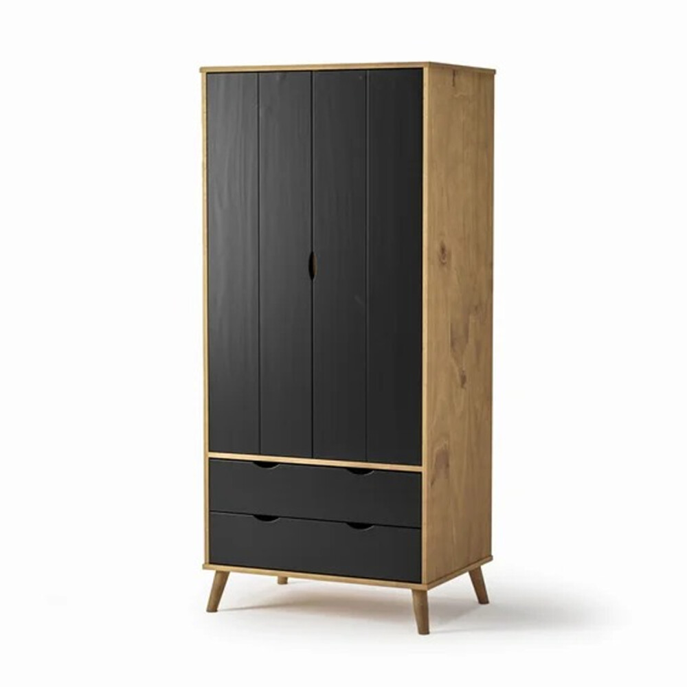 Ropero 2 puertas - Madera maciza MADERA PRETO