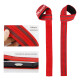 Set X2 Straps Correas Levantamiento Pesas Gym Negro Rojo