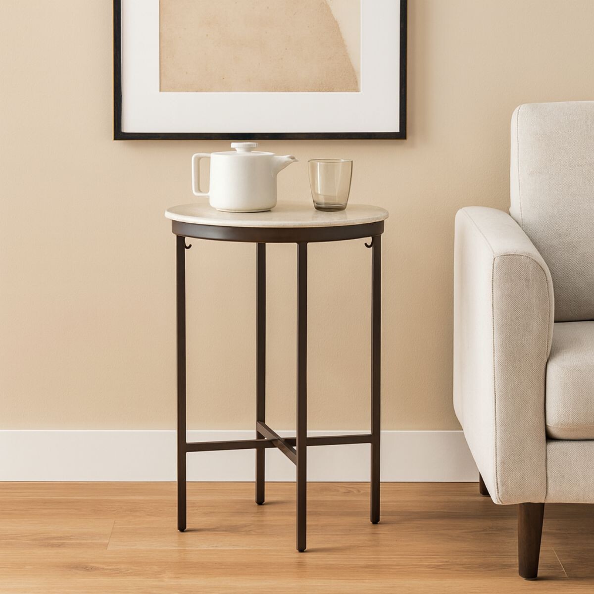 MESA AUXILIAR STILO BLANCO 