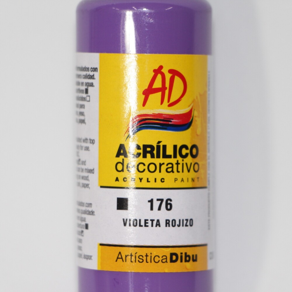 PINTURA ACRILICA ARTISTICA DIBU 60 ML. DIFERENTES COLORES COLOR VIOLETA ROJIZO 176