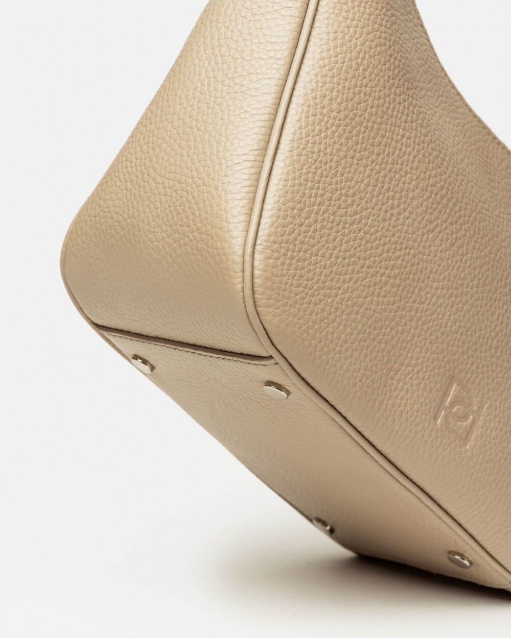 Bandolera Venice en cuero graneado Taupe