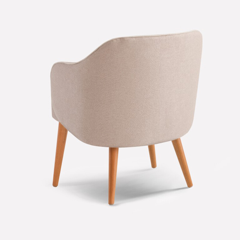 Butaca Andreza Tapizada en Tela Beige