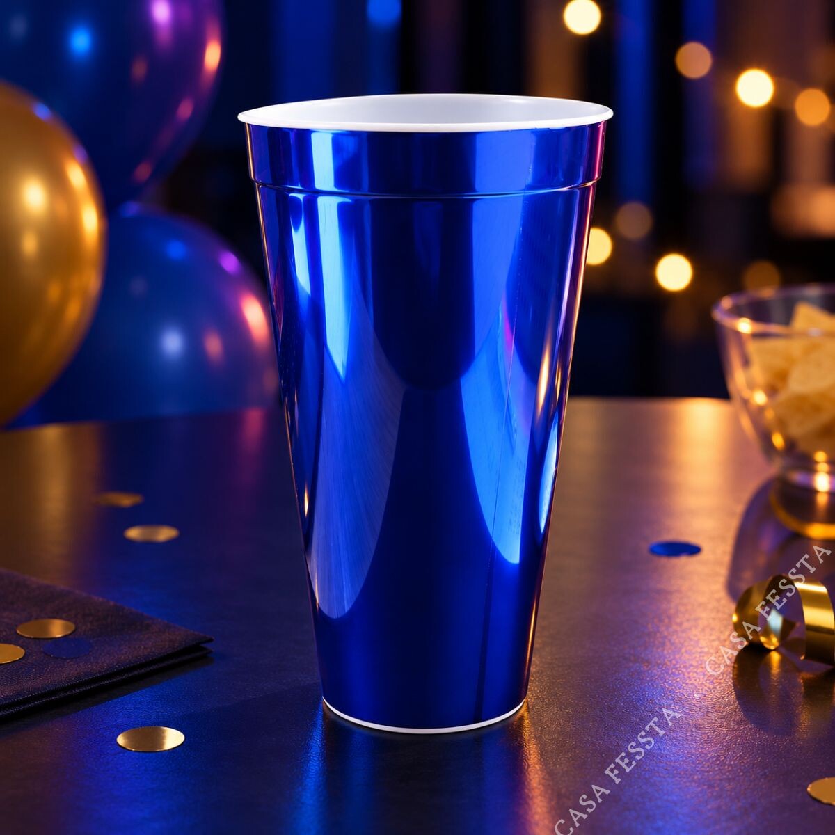 Vaso Metalizado - 600 ML - Azul 