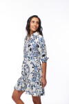 VESTIDO LEXY ESTAMPADO BLANCO Y AZUL