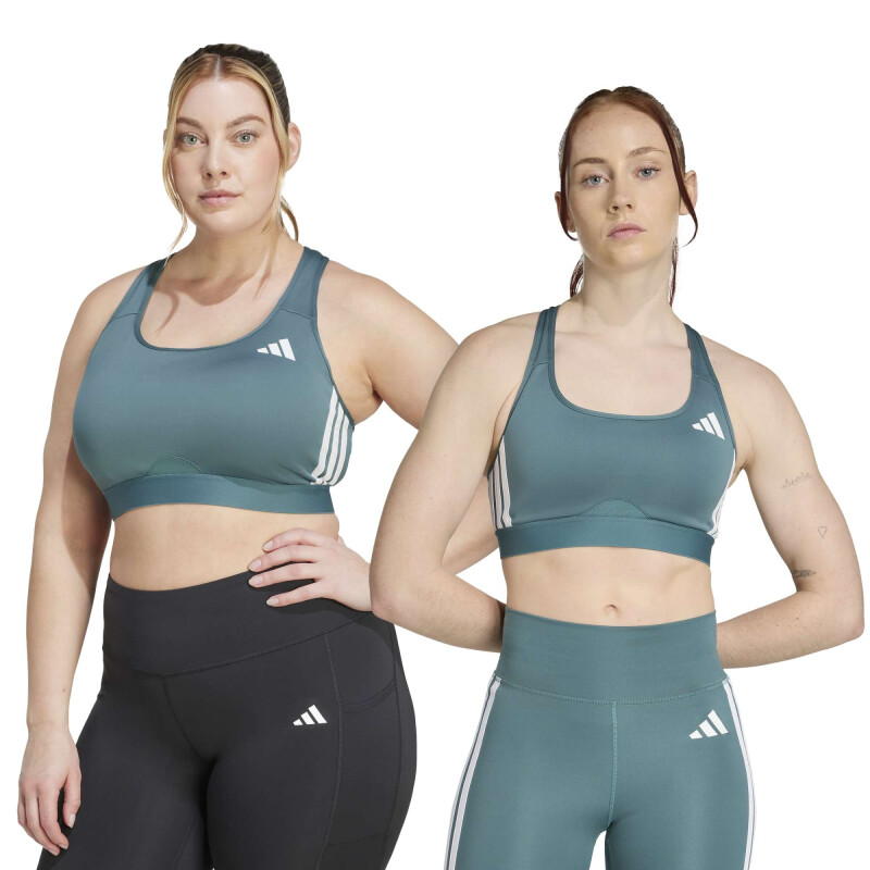 Top Adidas TOP PWRCT de Mujer - JY2117 Verde Agua-blanco