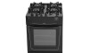 Cocina A Gas - James Mesa Vidrio Frente Inox Negra