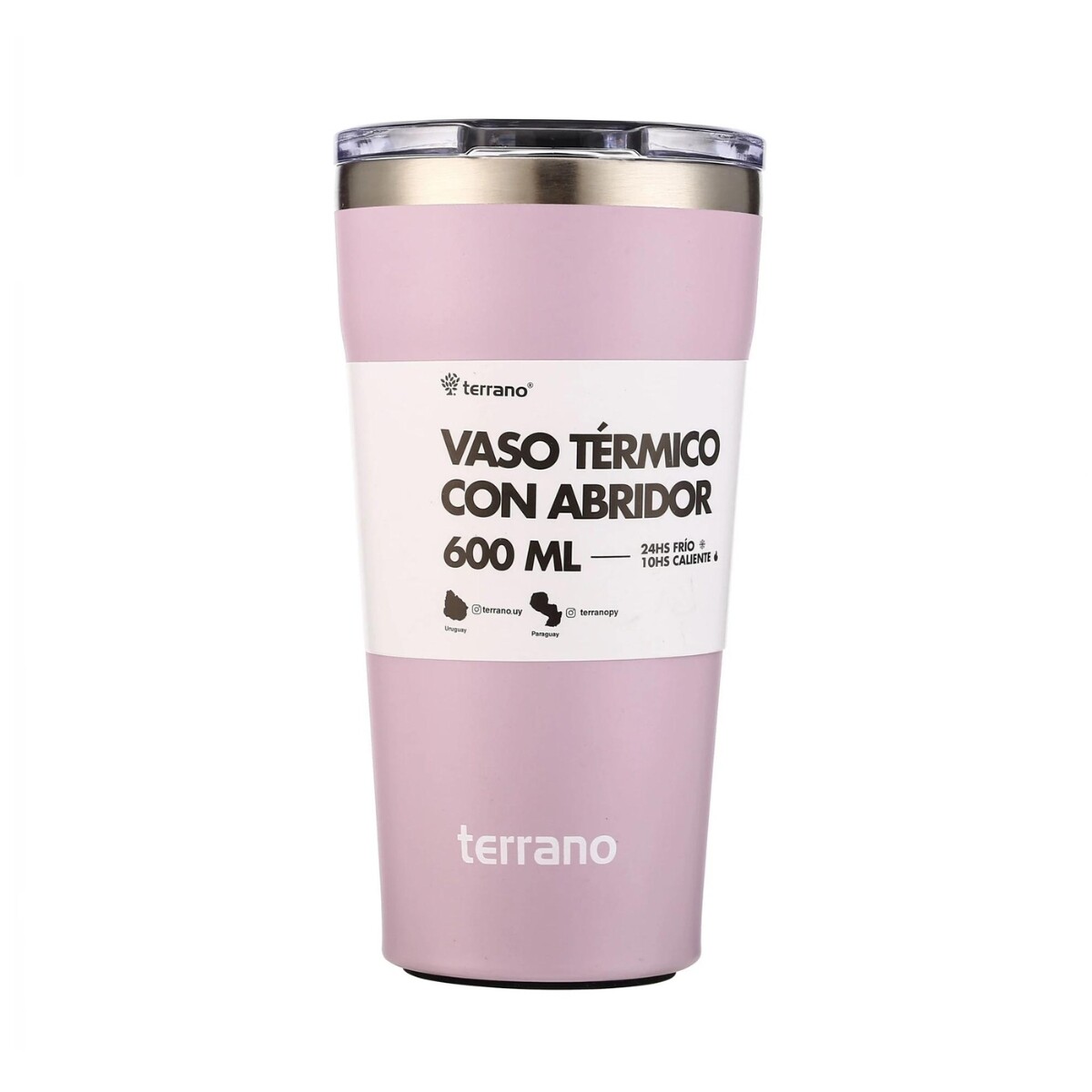 Vaso Térmico Terrano con Tapa 600ML - LILA 