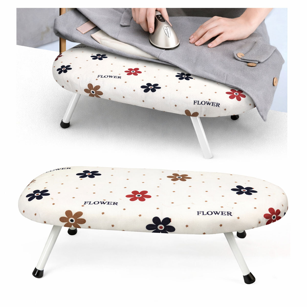 Tabla De Planchar De Mesa Plegable - Floreado2 