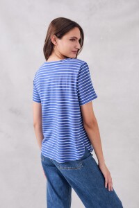 Remera Rayada Azul Francia