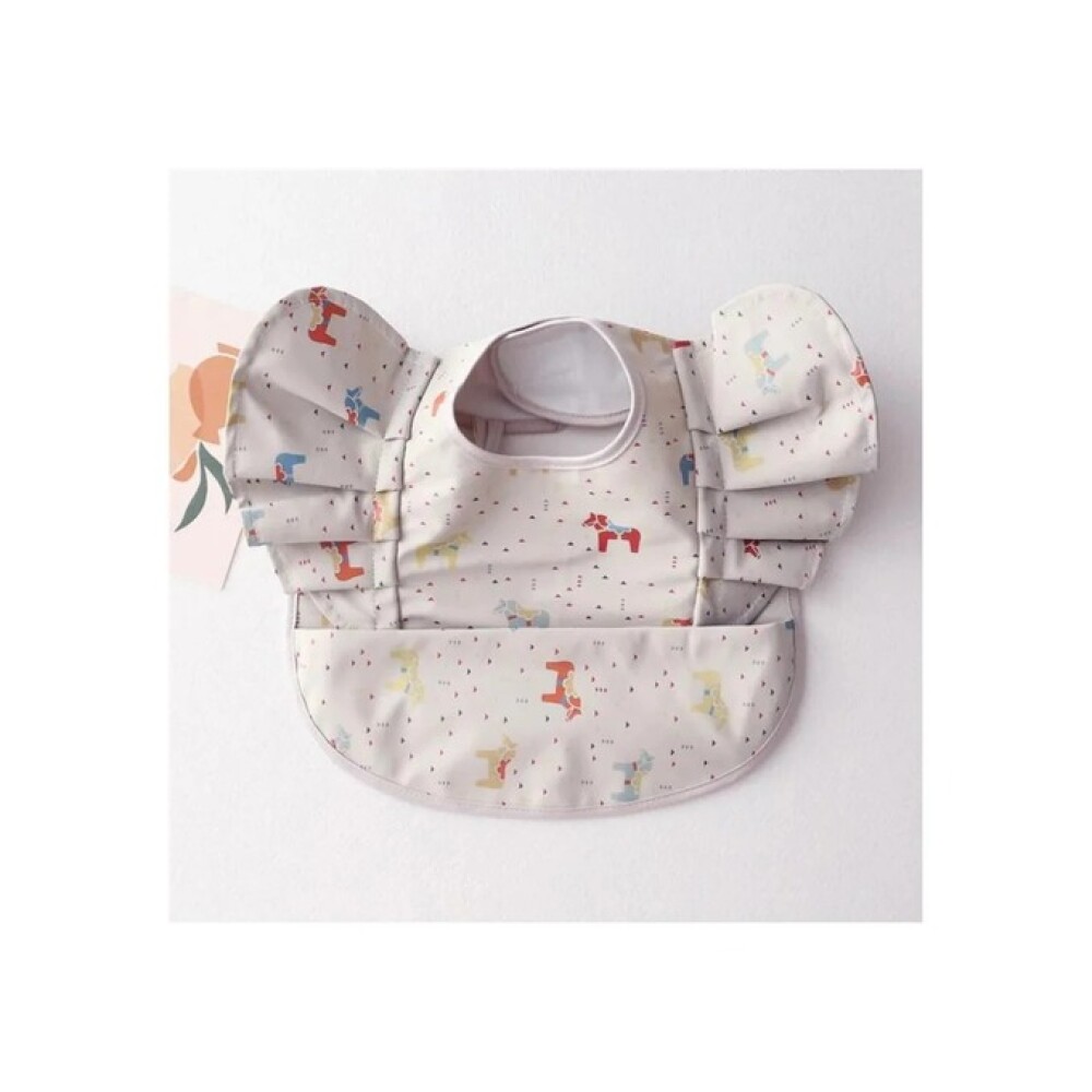 Babero con volados impermeable DELUXE caballos