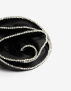 Horquillas con Accesorios Strass Hebilla Con Aplique De Flor Textil Con Strass. - Negro