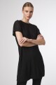 Blusa canale asimetrica negro