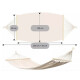 Hamaca Paraguaya Beige C/ganchos Calidad Premium Blanco