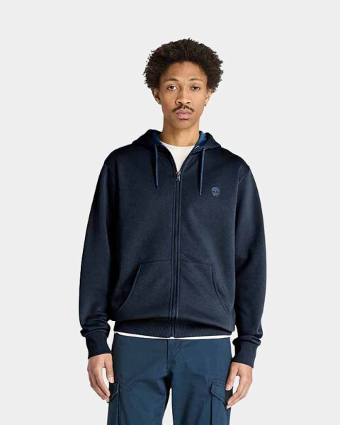 Polera Oyster River Zip Hoodie Hombre Dark Sapphire-dark Denim