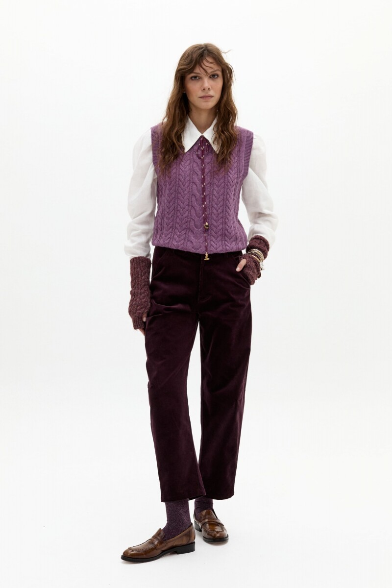 Chaleco Otto en Blend de Lana Violeta