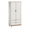 Ropero 4 Puertas 4 Cajones - Línea Nórdica Roble/Blanco