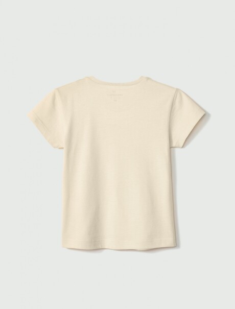 BLUSA INFANTIL CON ESTAMPA BEIGE