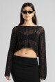 CROP SWEATER Black