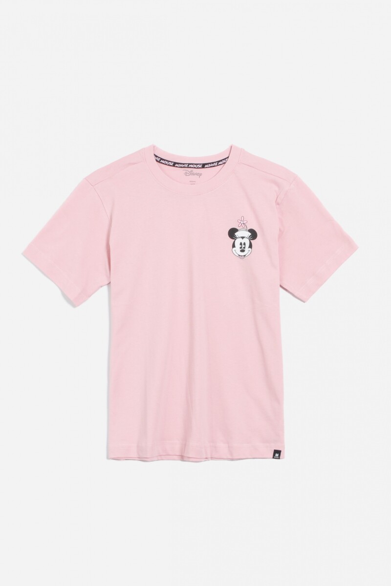 Remera Minnie mujer Rosa Palido