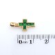 Cruz pequeña en oro 18k y esmeraldas Cruz pequeña en oro 18k y esmeraldas