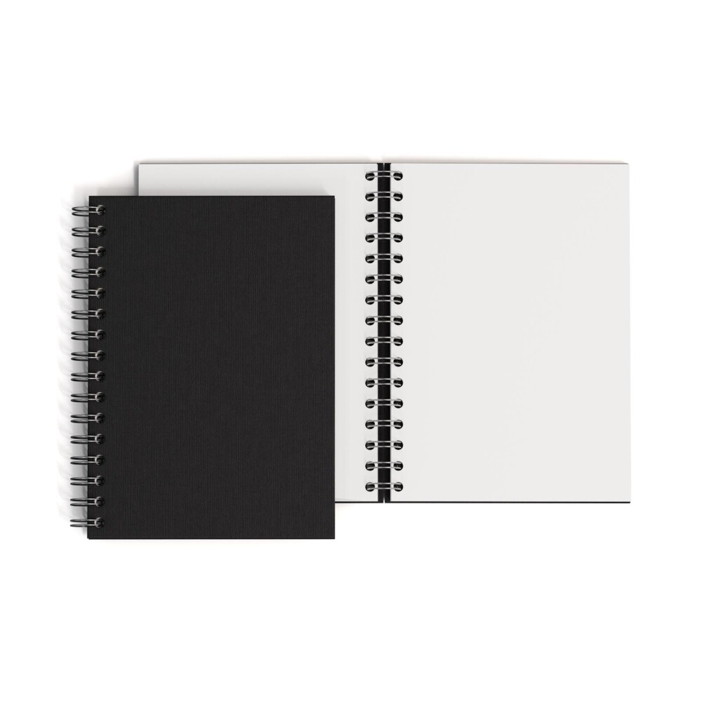 LIBRETA A5 TAPA DURA PAPEL NEGRO
