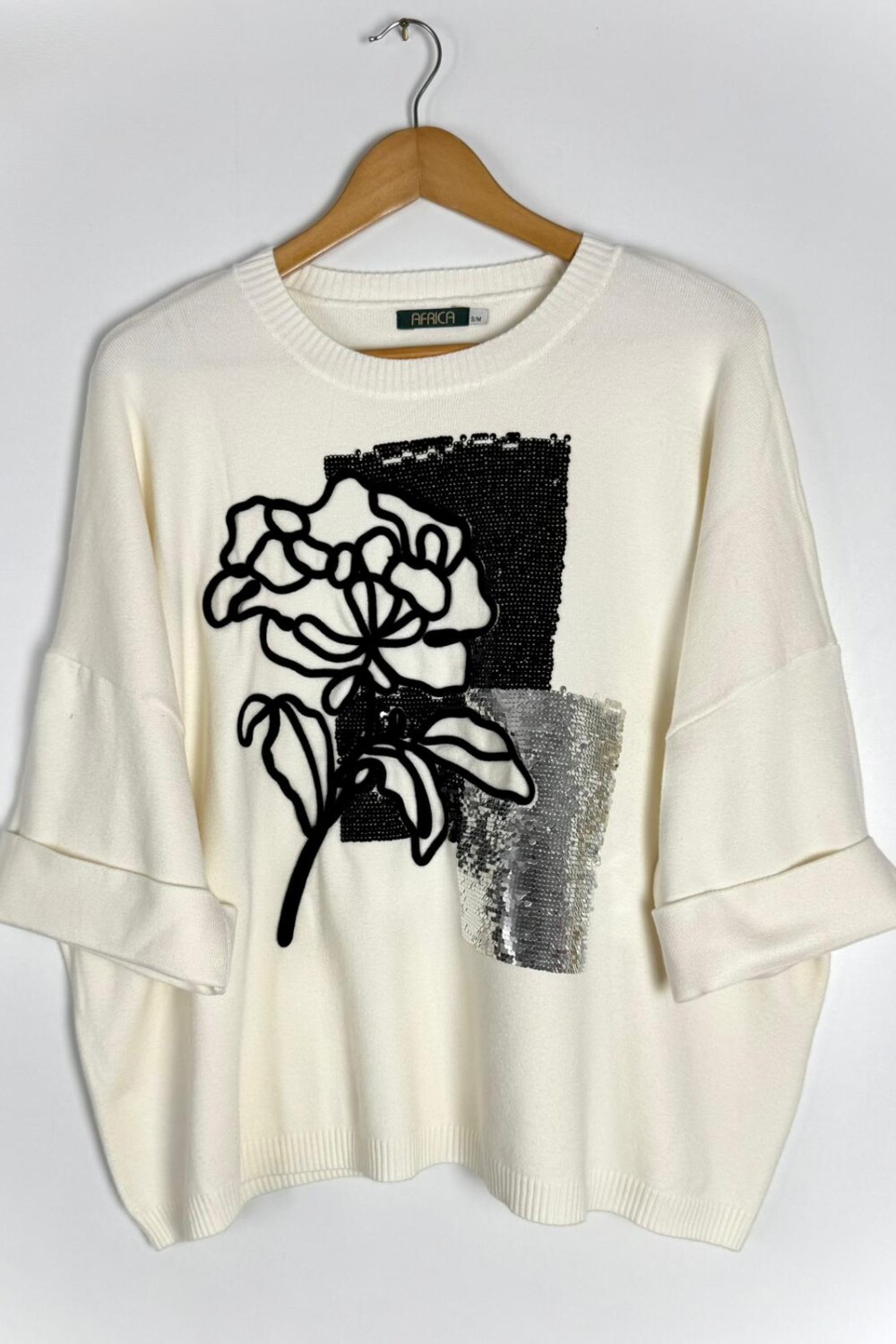 SWEATER C/VISCOSA RAW BLANCO