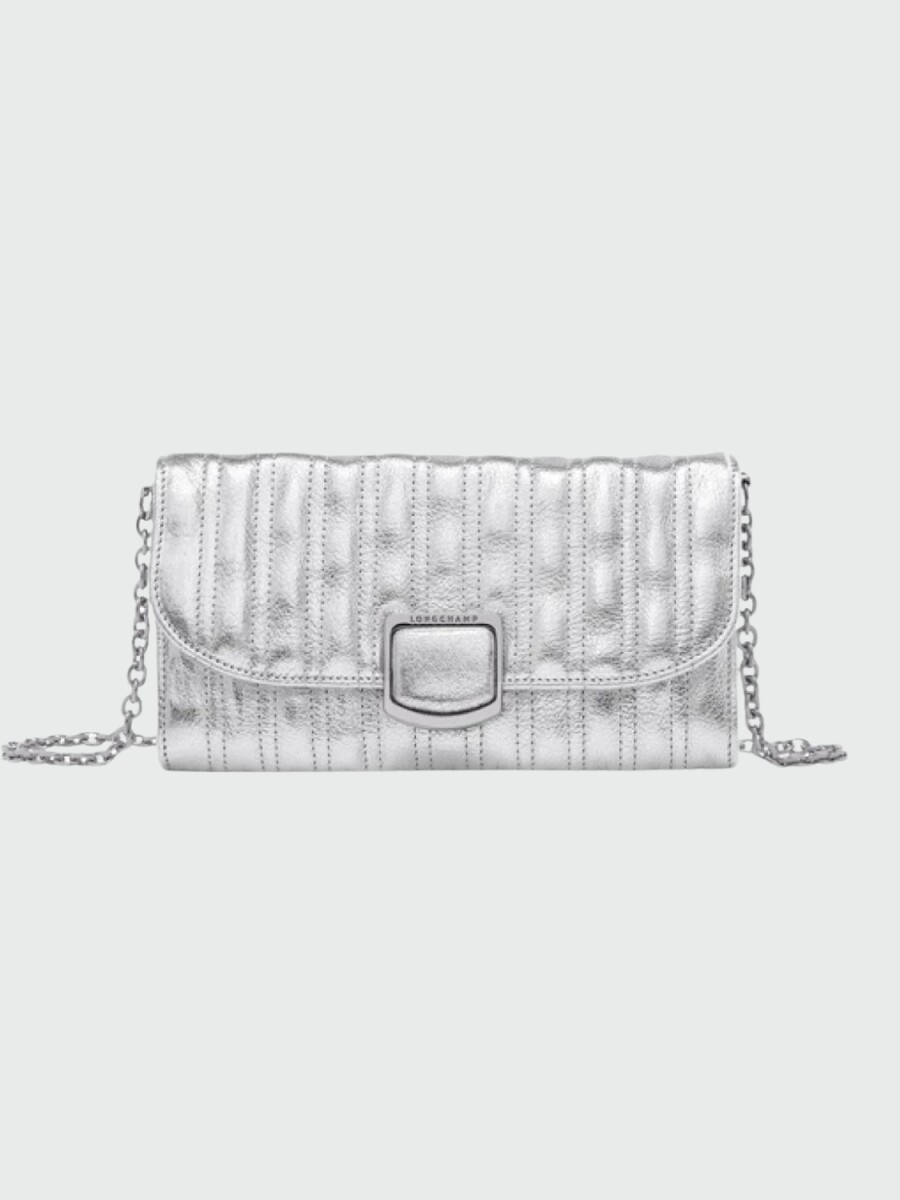Longchamp -Sobre de cuero con solapa, Brioche 