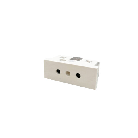 Módulo t/cte. 2P+T 10A 250V bianco reale Silight SK3136