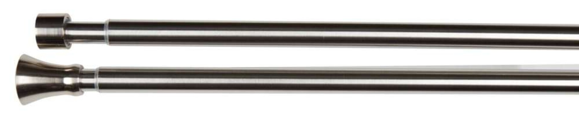 Barra cortina doble CONE 200-340cm acero - Plateado 