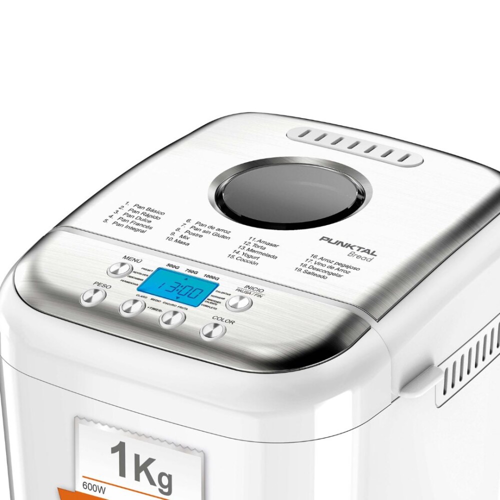 Panetera elctrica 1Kg con Pantalla LCD y 15 Programas - Punktal Panetera elctrica 1Kg con Pantalla LCD y 15 Programas - Punktal